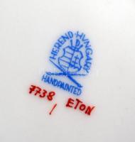 Herendi Eton mintás porcelán tálka, hibátlan, jelzett, 14x18 cm