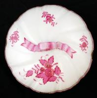 Herendi Apponyi mintás porcelán bonbonier, hibátlan, jelzett, d: 16 cm, m: 10 cm