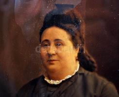 cca 1860 Fotótörténeti érdekesség: Kromotípia (részben olaj vagy akvarellfestést is alkalmazó, térbe...