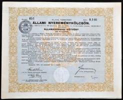 Budapest 1941. "4%-kal kamatozó állami nyereménykölcsön - államadóssági kötvény" 200P-ről ...