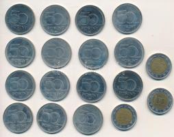 2005-2006. 50Ft "125 éves a Magyar Vöröskereszt", "15 éves a Nemzetközi Gyermekmentő Szolgálat" (15x) + 2002. 100Ft "Kossuth" (3x) T:2