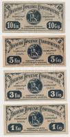 Lettország / Német megszállás 1915. 1k + 3k + 5k + 10k T:III Latvia / German occupation 1915. 1 Kopek + 3 Kopeks + 5 Kopeks + 10 Kopeks C:F