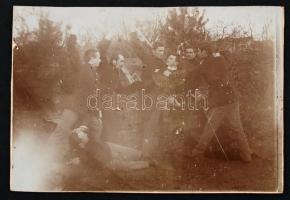 1894 Csapdavetés az erdőben, gyilkossági jelenet 16x10 cm