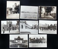 cca 1930 Márianosztrai fegyház + 7 db feliratozott fotó Nyugat Európából / Western European cities 7 photos