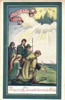1925 Szentév, Magyarok Nemzeti Zarándoklata; a Nemzeti Újság nyereményjátéka / Hungarian National Pilgrimage to Rome, folklore s: Tábor (EK)
