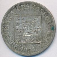 Csehszlovákia 1931. 10K Ag T:2-
Czechoslovakia 1931. 10 Korun Ag C:VF