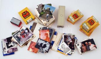 Egy doboznyi vegyes fotó tétel nagy része modern családi fotó