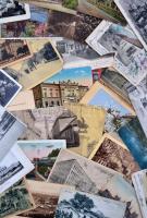 56 db RÉGI sérült történelmi magyar városképes lap érdekes darabokkal; erdélyi, felvidéki, magyar / 56 old damaged historical Hungarian town-view postcards with interesting cards; Transylvanian, Upper Hungarian, Hungarian