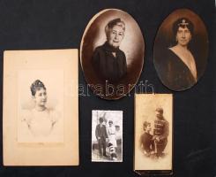 cca 1886-1940 Lázár Béla(1969-1950) írót és családtagjait ábrázoló képek, 5 db klf méretű kép