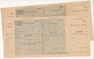 ~1920. "Magyar Királyi Postatakarékpénztár" 2db elismervénye, kitöltetlenek T:III