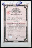 Budapest 1893. "A Magyar Korona Országai 4%-kal kamatozó Járadékkölcsön - Államadóssági Kötvény...