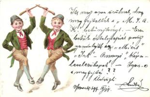 1899 Croatian folklore, No. 6645. litho, 1899 Horvát folklór, No. 6645. litho