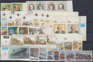 38 db bélyeg, közte teljes sorok, ívszéli és ívsarki értékek, 38 stamps