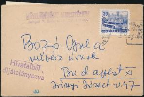 Malonyai Dezső aláírása a Bozó Gyulának küldött üdvözlőkártyán