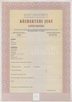 Első Danubius Közraktározási és Kereskedelmi Zrt. közraktári jegy letéti szelvény, 4 db