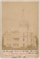 cca 1900 Lukse-Fábry Béla (1844-1915) Minisztériumi műszaki tanácsos által tervezett vidéki villa fotó: Kendeffy család Kernyesdi villája, Szabó Sándor Belényesi fényképész műterméből, 16x11cm