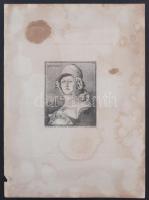 F.A. jelzéssel: Ex libirs Comitis Supremi 5 Ecclesiarum 1916, metszet, 10x8 cm