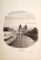 8 darab, Ferrara városát ábrázoló régi metszetről készült modern másolat, különböző méretben