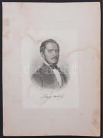 Tompa Mihály portréja, Barabás Miklós(1810-1898) rajza alapján metszette Axmann, 16x11 cm