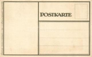 Die Herren der Lüfte. Künstler-Kriegs-Postkarte 4 von J.C. König & Ebhardt / WWI German airships...