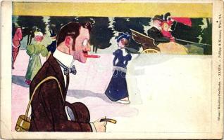 Wiener Künstler-Postkarte XLVI-8 Philipp & Kramer; unsigned Konopa postcard (EK)