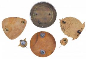 ~1970-1980. 4db zománcozott fém autó hűtőrácsára szerelhető jelvény, közte "Lotto nyeremény&quo...