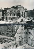 1965 Budapest, bontják a Nemzeti Színházat, 4 db fotó, 9x13 cm