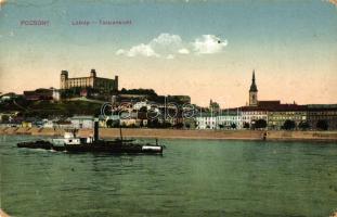 Pozsony, vár, SS Radvány, kiadja Raab Mihály / castel, ship (EK)