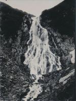 cca 1900 Románia, Fogarasi havasok, Bullea vízesés, feliratozott fotó, 23x17 cm