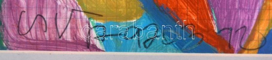 Cs. Németh Miklós (1934-2012): Fiatal pár, akvarell, papír, jelzett, paszpartuban, 28×19 cm