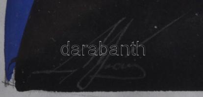 Molnár János (1950- ): A jobbik felem, akvarell, papír, jelzett, paszpartuban, üvegezett fa keretben...