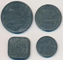 Hollandia / Német megszállás 1941. 5c Zn + 25c Zn + 1942. 1c Zn + 10c Zn T:2,2- Netherlands / German occupation 1941. 5 Cents Zn + 25 Cents Zn + 1942. 1 Cent Zn + 10 Cents Zn C:XF,VF
