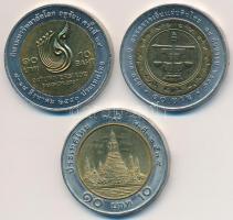 Thaiföld 1991. 10B + 2006. 10B + 2007. 10B T:2
Thailand 1991. 10 Baht + 2006. 10 Baht + 2007. 10 Ba...