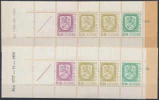 1978-1980 Városcímer 2 klf bélyegfüzet, 1978-1980 Coat of arms 2 stamp-booklets