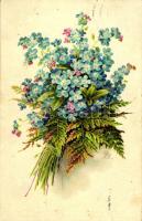 Flower litho, artist signed