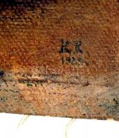 K.R. jelzéssel: Virágcsendélet 1929. Olaj, vászon, kopott, 16×24 cm