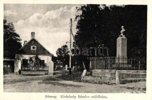 Sümeg, Kisfaludy Sándor szülőháza és szobra