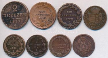 1763-1851. 8db Cu dénár és krajcár T:vegyes