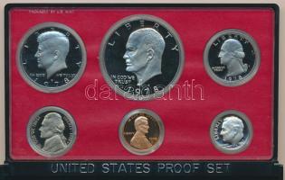 Amerikai Egyesült Államok 1978S 1c-1$ (6xklf) forgalmi sor dísztokban T:PP USA 1978S 1 Cent - 1 Dollar (6xdiff) coin set in case C:PP