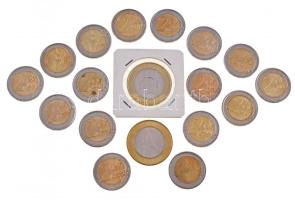 2005-2011. Euro emlékérmék tétel: 2&#8364; (16xklf) + 3&#8364; (2xklf) T:vegyes 2005-2011. Euro commemorative coins: 2 Euro (16xklf) + 3 Euro (2xklf) C:mixed