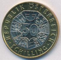 Ausztria 2001. 50Sch bimetál Cu-Ni és Al-Br "A Schilling korszak" T:1 Austria 2001. 50 Schillings bimetallic Cu-Ni and Al-Br "The Schilling Era" C:UNC Krause KM# 3076