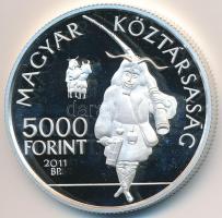 2011. 5000Ft Ag "Mohácsi Busójárás" T:PP ujjlenyomat, enyhe felületi karc