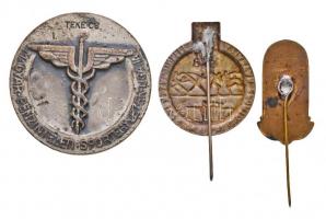 1934. "Tornász Világbajnokság Budapest" Br jelvény javított tűvel + 1948. "A magyar s...