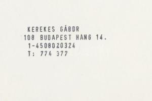 cca 1985 Kerekes Gábor fotója egy angyalkáról, pecséttel jelzett vintage fotó, 24x15 cm