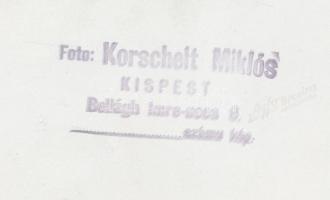 cca 1940 Korschelt Miklós (1900-1982): Kassa, strandfürdő, 2 db pecséttel jelzett, feliratozott vint...