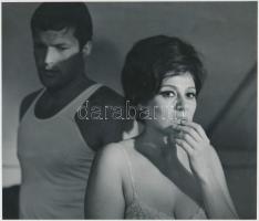 cca 1966 Bujtor István (1942-2009) és Sáfár Anikó (1948) a Harlekin és szerelmese című film egyik je...