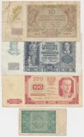Lengyelország 1940-1948. 2Zl-100Zl (4xklf) T:III,III- Poland 1940-1948. 2 Zlote - 100 Zlotych (4xdiff) C:F,VG