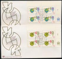 Centenary of UPU set blocks of 4 2 FDC 100 éves az UPU sor négyestömbökben 2 FDC-n