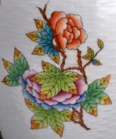 Herendi Viktória mintás váza, kézzel festett, jelzett, hibátlan, m: 23 cm