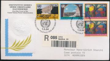 Definitive set, one value in pairs on FDC Forgalmi sor, egyik érték párban FDC-n